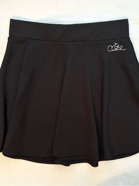 Neff X Austin Carlile Textured Black Skater Flare Mini Skirt XL High Waist Y2K